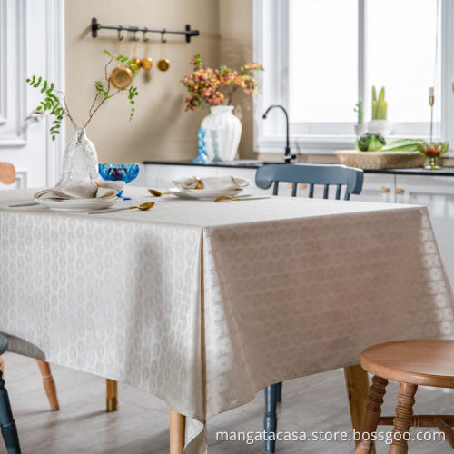 100%Polyester Jacquard Tablecloth for restaurant